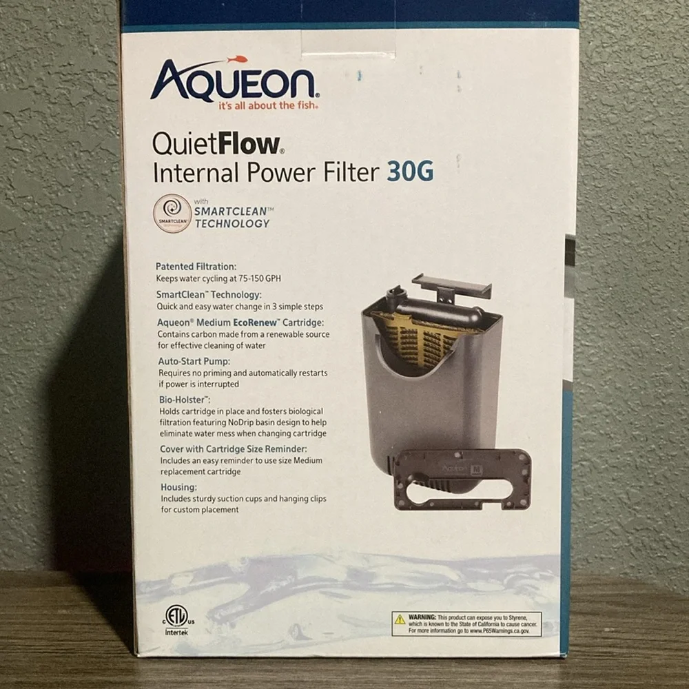 Aqueon Quiet Flow Internal Power Filter, 15-30 Gallons